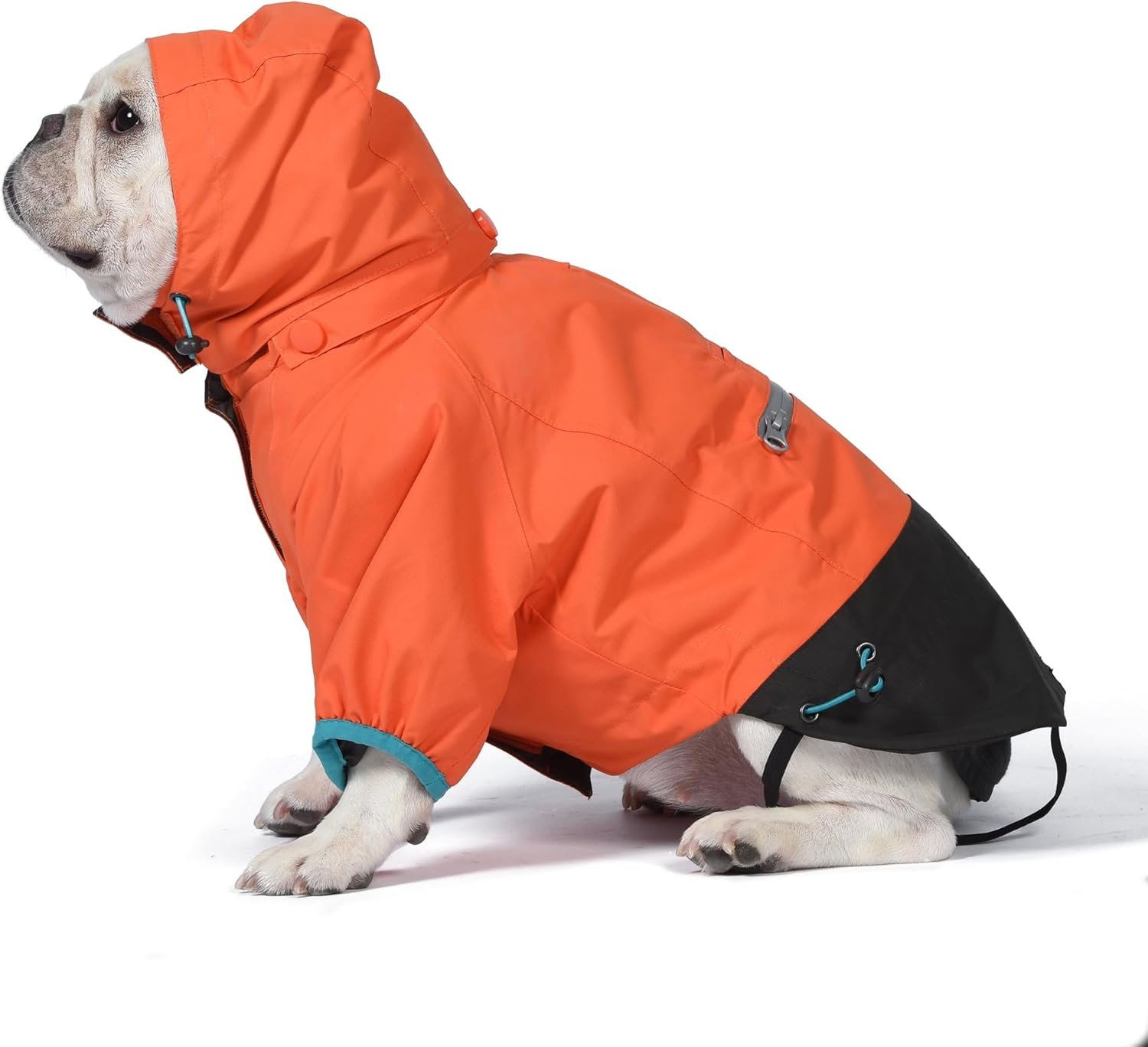 Orvis Dog All Season Trekker 3-in-1 Coat for Dogs, Size Extra Large; Orange High Visibility All Weather Dog Coat with Raincoat & Fleece Vest That Can Be Worn Separately or Together; Removable Hood