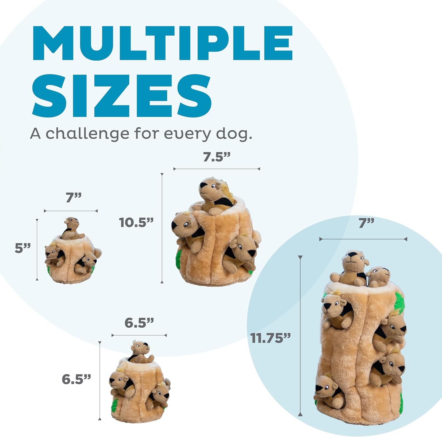 Outward Hound Hide A Squirrel Plush Dog Toy Puzzle, XL - Image 5