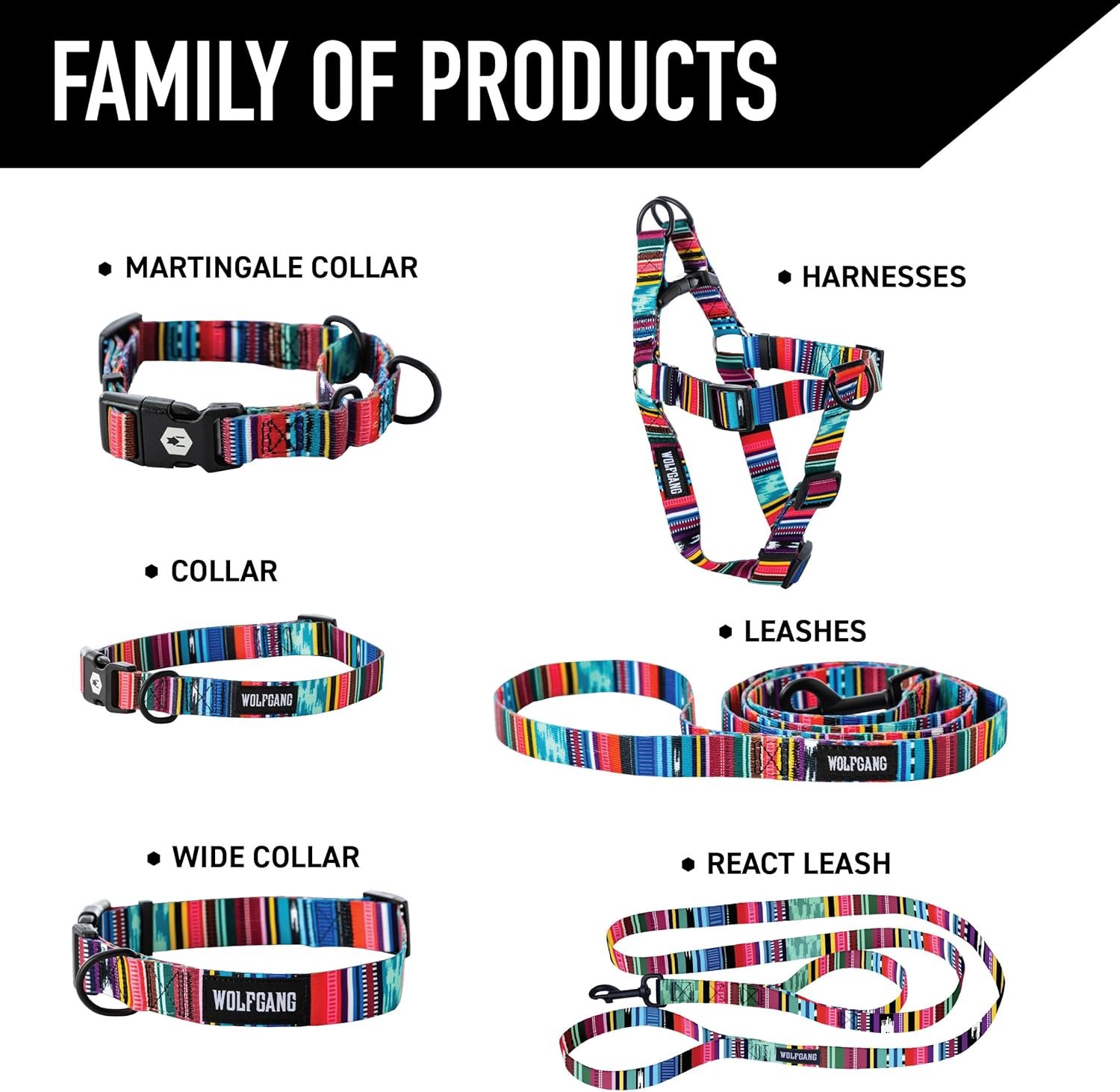 Wolfgang Heavy Duty Adjustable Dog Harness, Pull-Tested to Over 800 lbs for Walking & Training, Quetzal Print, Large - Image 5