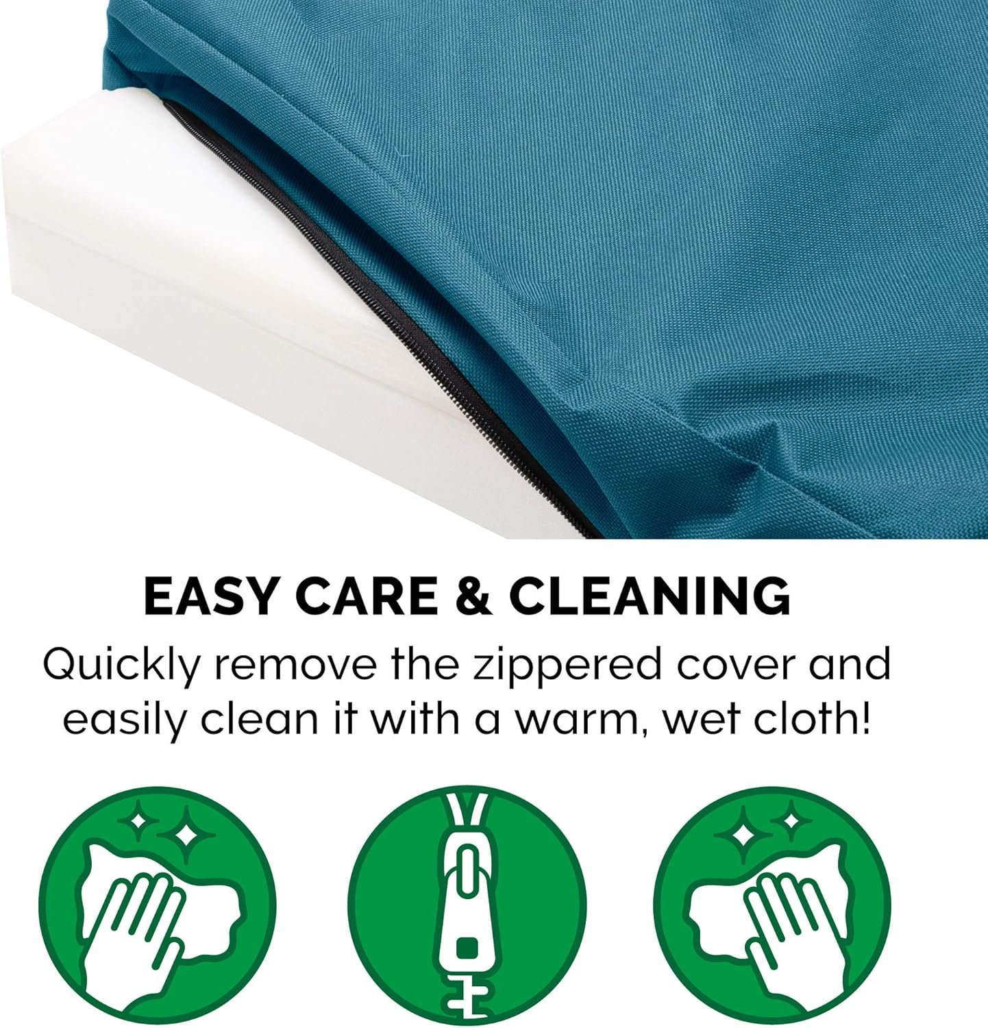 Furhaven Water-Resistant Orthopedic Dog Bed for Large Dogs w/ Removable Washable Cover, For Dogs Up to 125 lbs - Indoor/Outdoor Logo Print Oxford Polycanvas Mattress - Deep Lagoon, Jumbo Plus/XXL - Image 8