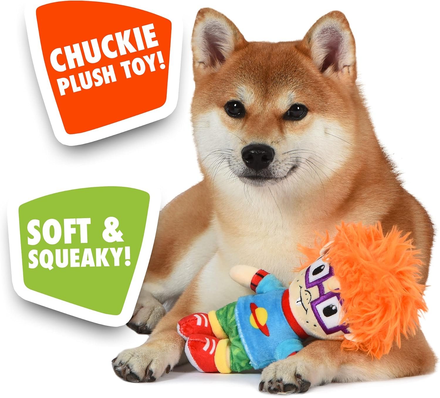 Nickelodeon for Pets Rugrats Chuckie Finster Plush Dog Toy - 6 Inch Baby Toys from 90s TV Show - Small Plush Toy for Dogs - Image 2