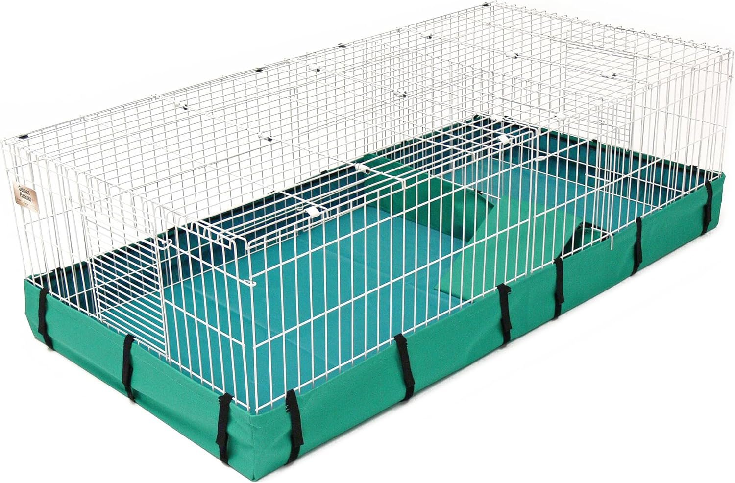MidWest Homes for Pets Guinea Habitat Plus Cage, Includes Divider Panel and Hinged Top, Washable PVC Canvas Bottom, Expandable Small Animal Cage for Guinea Pigs, 171GHP