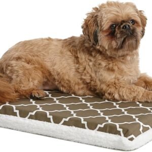 Midwest Homes for Pets 24" Brown Geo/Fleece Reversible Crate Pad - Defender Mat, Model: 027773022084