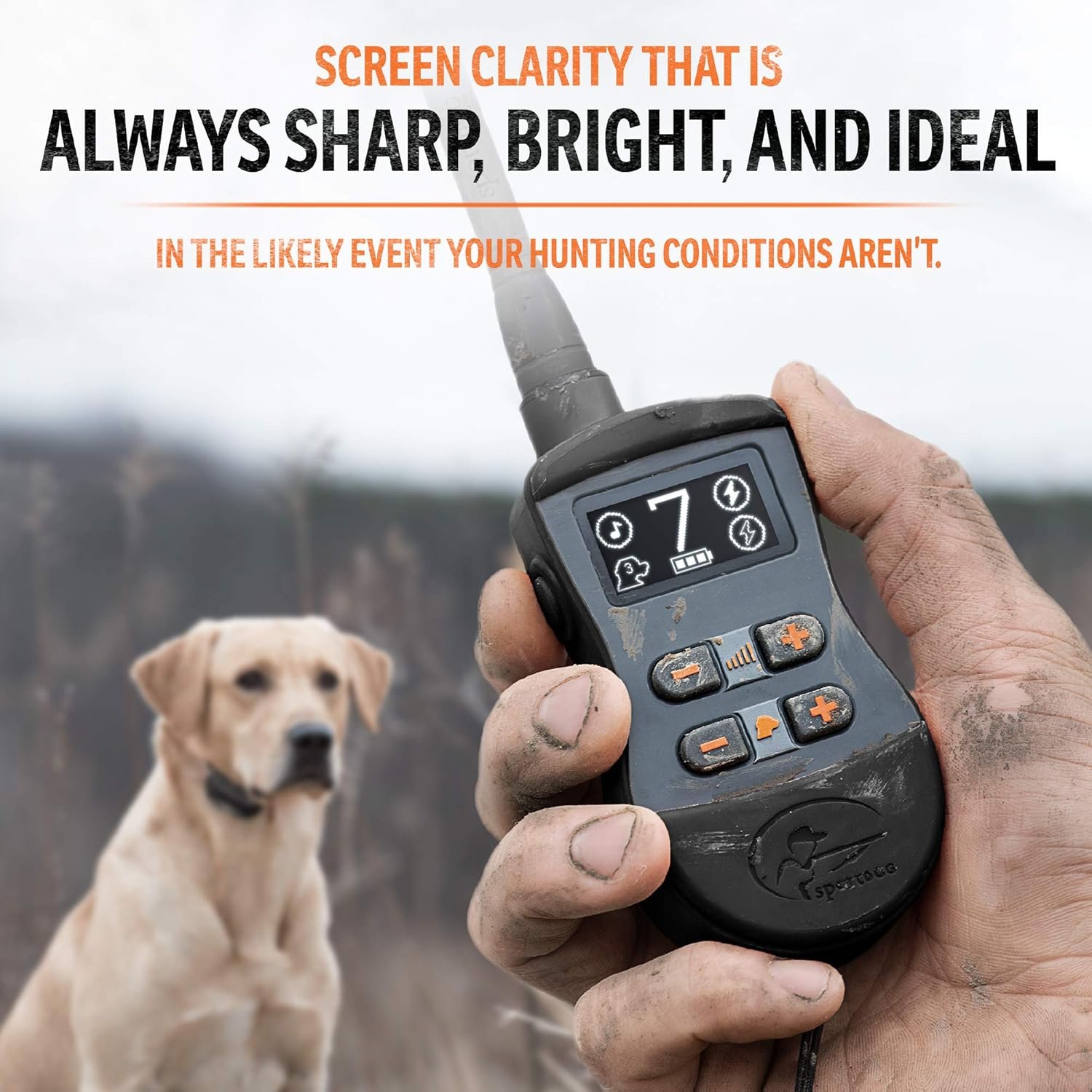 SportDOG Brand SportTrainer 1275 Remote Trainer - Bright, Easy to Read OLED Screen - 3/4 Mile Range - Waterproof, Rechargeable Dog Training Collar with Tone, Vibration, and Static, Black - Image 2
