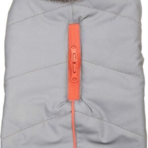 Alternative view of Dog Gone Smart Pet Products Meteor Tamarack Reflective Coat Jacket, Gray w/Orange Piping, 18"