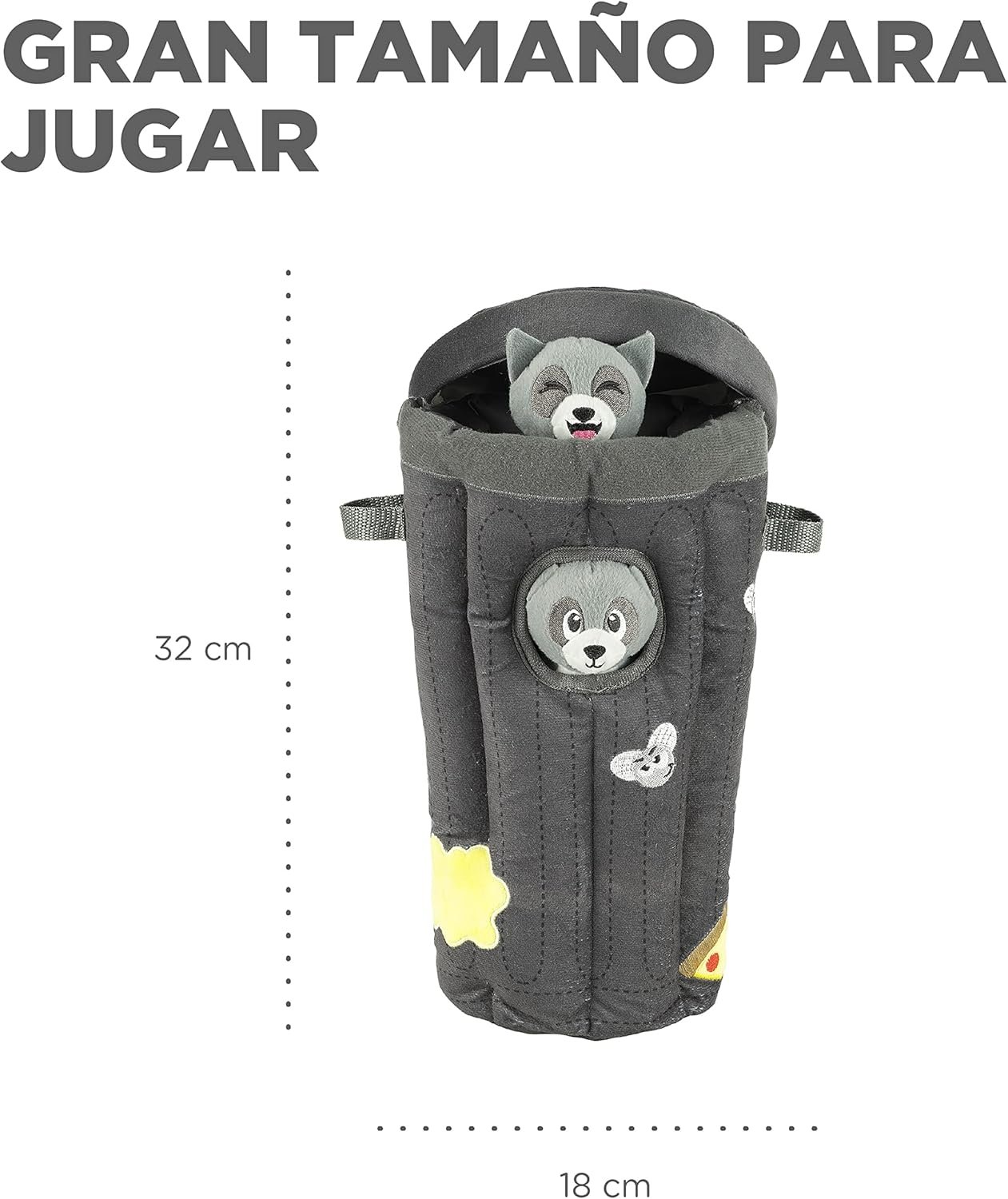 Outward Hound Hide A Raccoon Plush Dog Toy Puzzle - Image 5