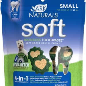 Ark Naturals Soft Brushless Toothpaste, Dog Dental Chews for Small Breeds, Freshens Breath, Unique Texture Helps Reduce Plaque & Tartar, 12oz, 1 Pack