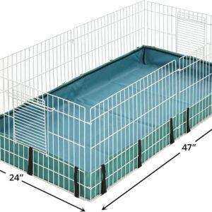 Alternative view of MidWest Homes for Pets Guinea Habitat Cage, Washable PVC Canvas Bottom, Secure Sides, Tool-Free Setup, Expandable Small Animal Cage for Guinea Pigs, 171GH