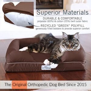 Alternative view of PetFusion Ultimate Dog Bed, Orthopedic Memory Foam, Multiple Sizes and Colors, Medium Firmness Pillow, Waterproof Liner, YKK Zippers, Breathable 35% Cotton Cover