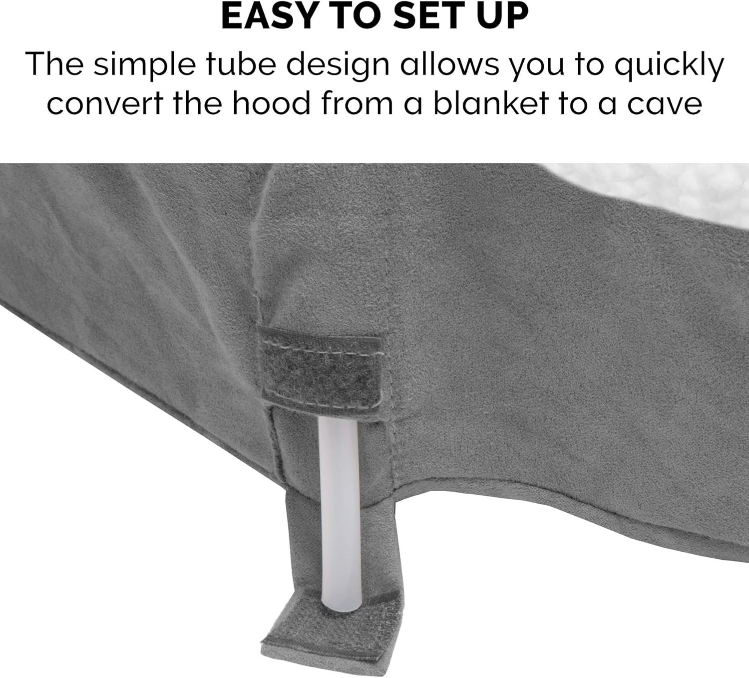 Furhaven 35" Round Cooling Gel Dog Bed for Large/Medium Dogs w/ Removable Washable Cover, For Dogs Up to 50 lbs - Sherpa & Suede Snuggery - Gray, 35-inch - Image 11