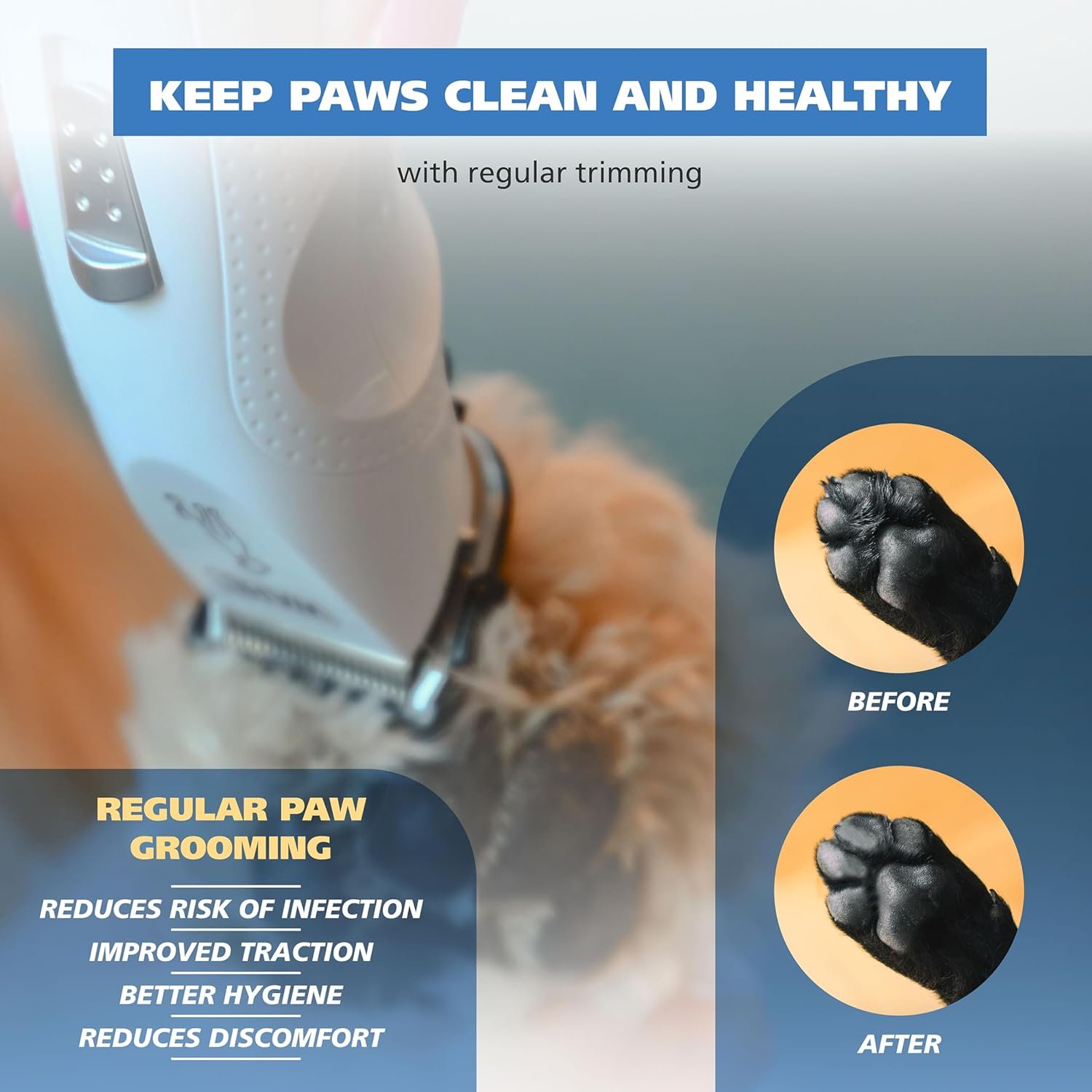 Wahl Yelp-Free Battery-Operated Dog Trimmer for Grooming – Ideal for Detail Trimming Face, Paws, & Ears for Dog Hair Removal - Model 3026955 - Image 6