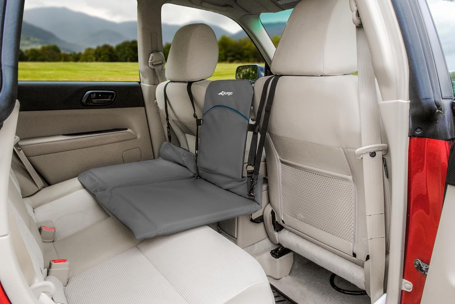Kurgo Rover Backseat Bridge Dog Car Extender, Seat Bridge for Dogs, Padded Pet Car Barrier, Reversible, Water Resistant, Universal Fit, Up to 75 lbs - Image 3