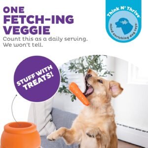 Alternative view of Outward Hound by Planet Dog Foodies Carrot Treat-Dispensing Dog Chew Toy, Orange