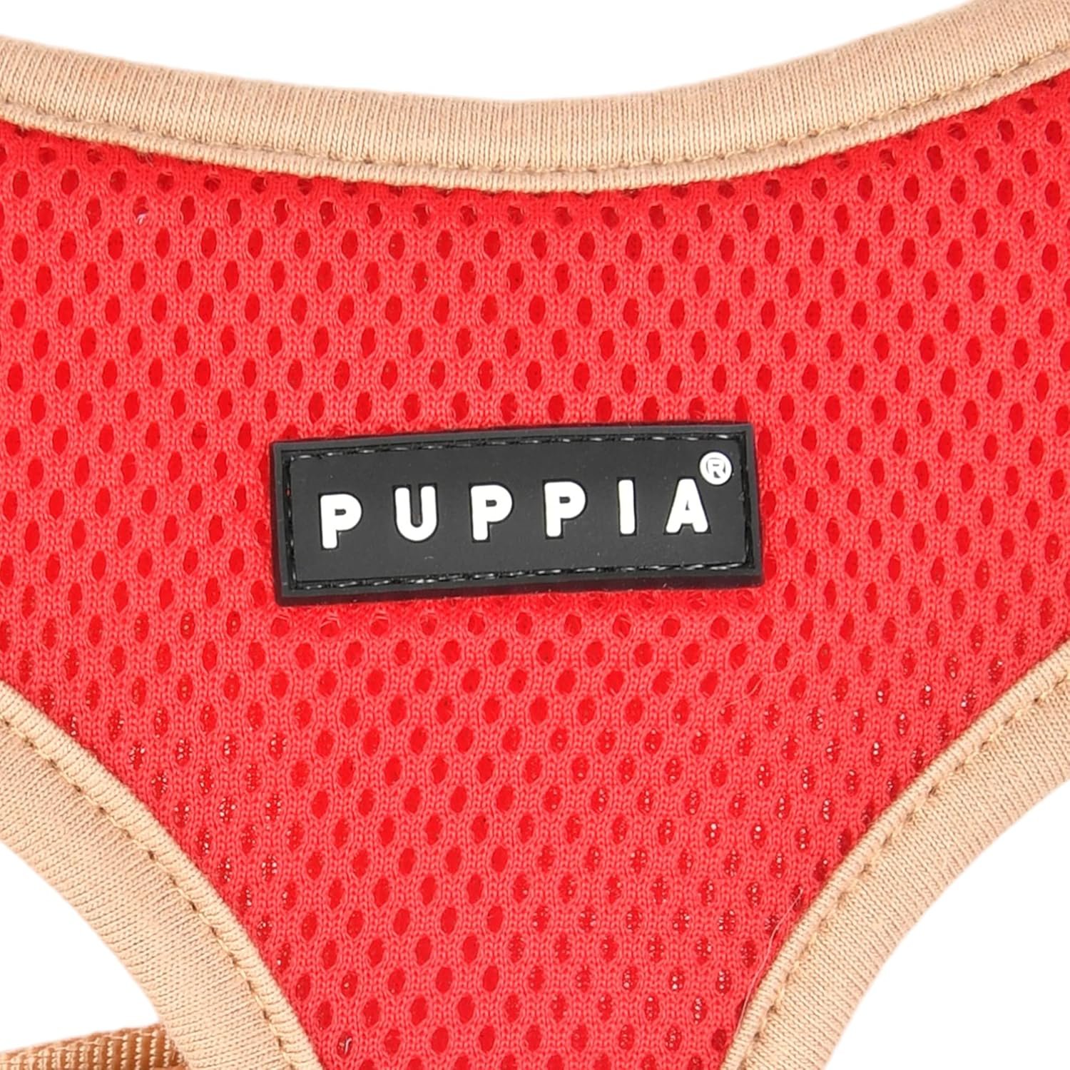Puppia Soft Dog Harness II Mesh Over-The-Head All Season No Pull No Choke Walking Training Adjustable for Small & Medium Dog - RED - S - Image 3