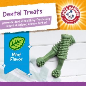 Alternative view of Arm & Hammer For Pets Brushies Dental Treats for Dogs Dog Dental Chews with Baking Soda Fight Bad Breath, Plaque & Tartar without Brushing Mint Flavor (Pack of 1, 8 Count Total)