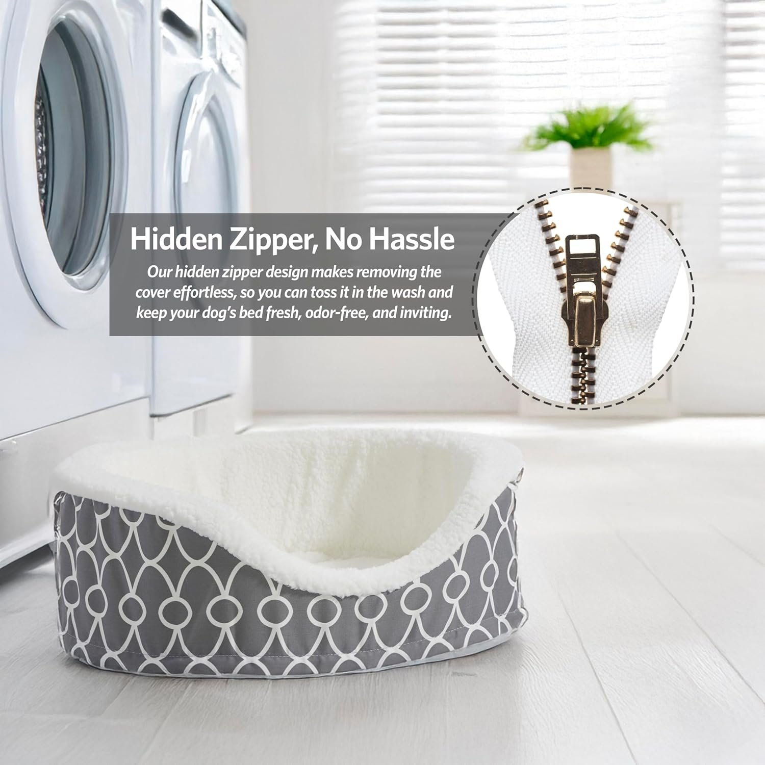 MidWest Homes for Pets Orthoperdic Egg-Crate Nesting Pet Bed w/ Teflon Fabric Protector, XS Gray - Image 4