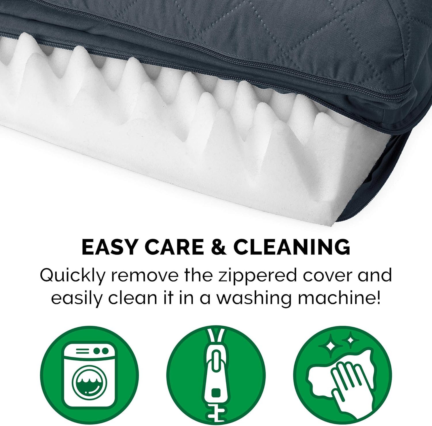 Furhaven Orthopedic Dog Bed for Large Dogs w/ Removable Bolsters & Washable Cover, For Dogs Up to 95 lbs - Quilted Sofa - Iron Gray, Jumbo/XL - Image 8