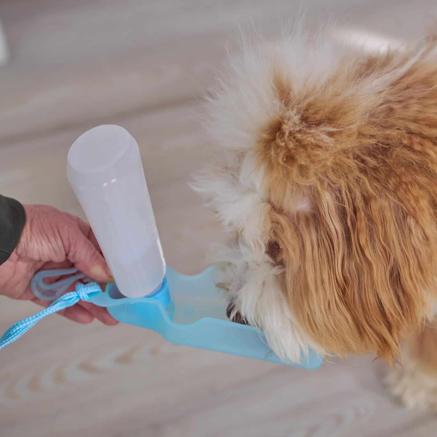 SPOT Pet Handi-Drink Mini Water Bottle – 9oz Travel Dog & Cat Water Dispenser with Fold-Out Trough, Sport Belt Clip & 60-Inch Carry Strap – Portable, Leak-Proof Hydration for Walks & Travel - Image 3