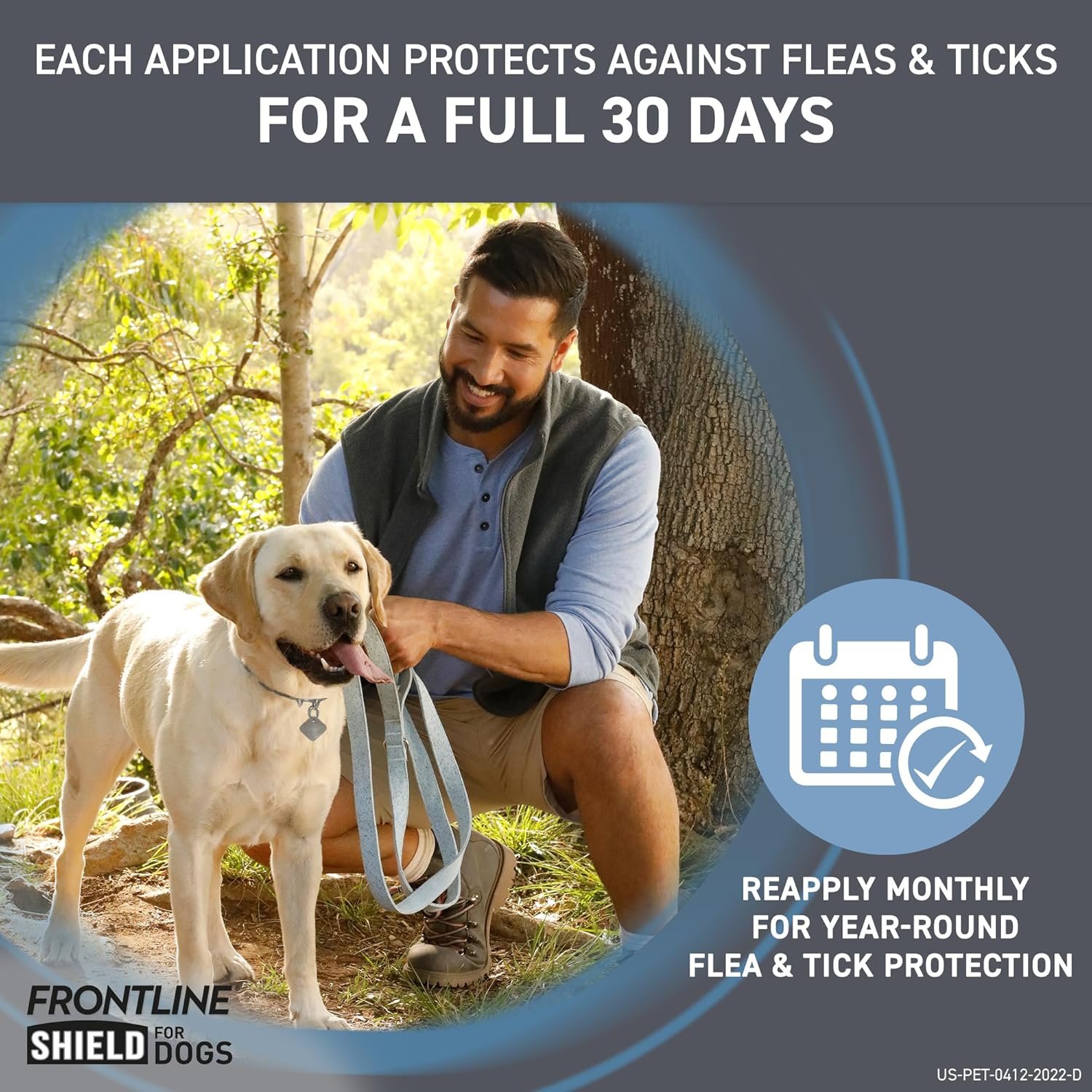 FRONTLINE Shield Flea & Tick Treatment for Medium Dogs 21-40 lbs. Count of 6 - Image 5