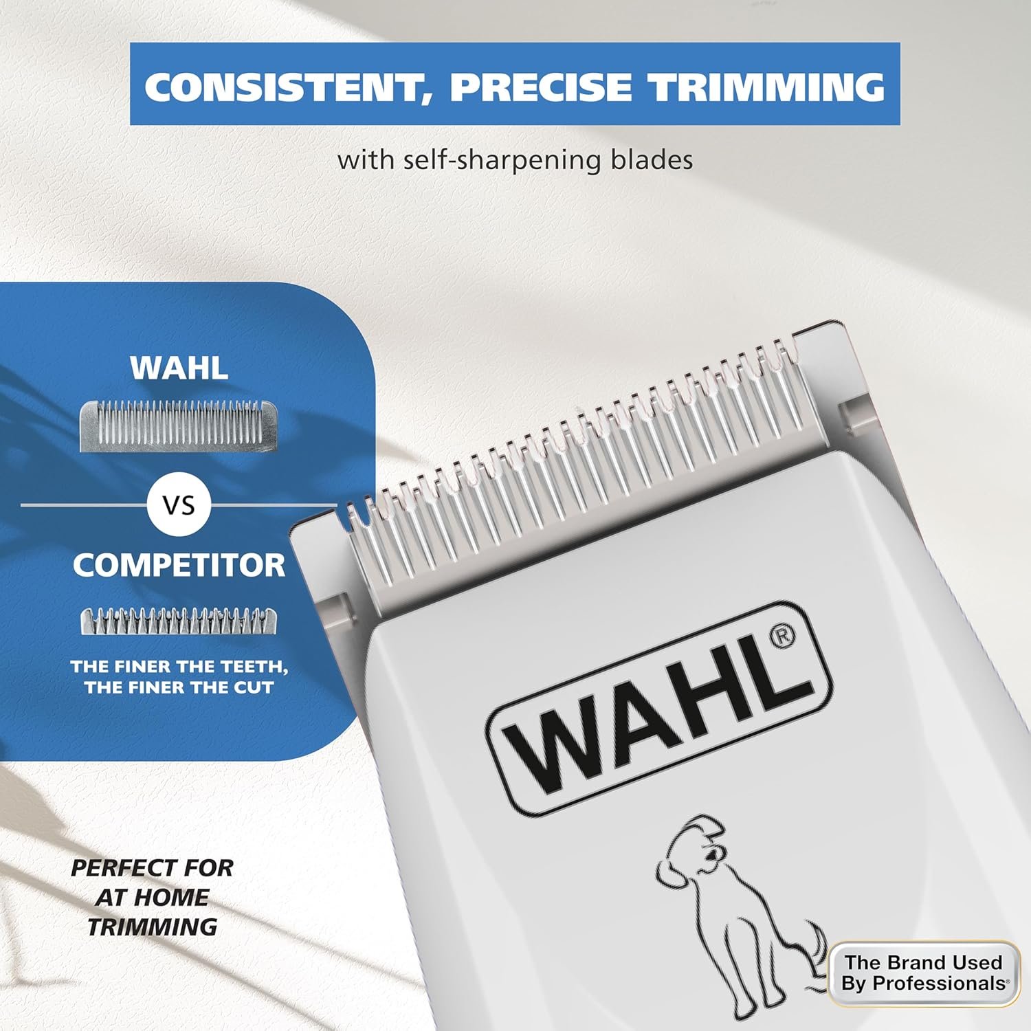 Wahl Yelp-Free Battery-Operated Dog Trimmer for Grooming – Ideal for Detail Trimming Face, Paws, & Ears for Dog Hair Removal - Model 3026955 - Image 3