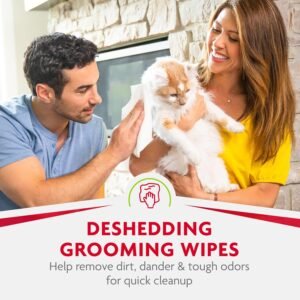 Alternative view of Furminator DeShedding Grooming Wipes for Cats Refresh and Deodorize Coat Without Bathing, 50 Count