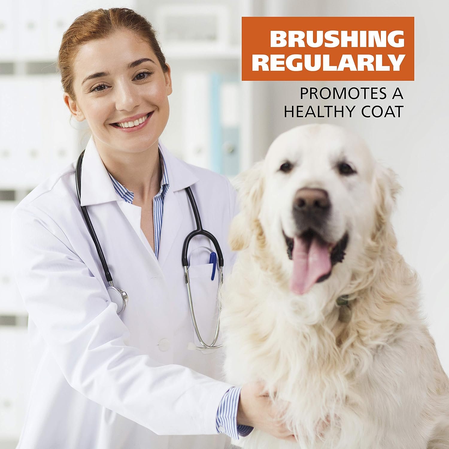 Wahl 2-in-1 Combination Double Row Pet Rake with Hair Shedding Blade for Dog or Cat Fur by The Brand Used by Professionals – Model 858424 - Image 7