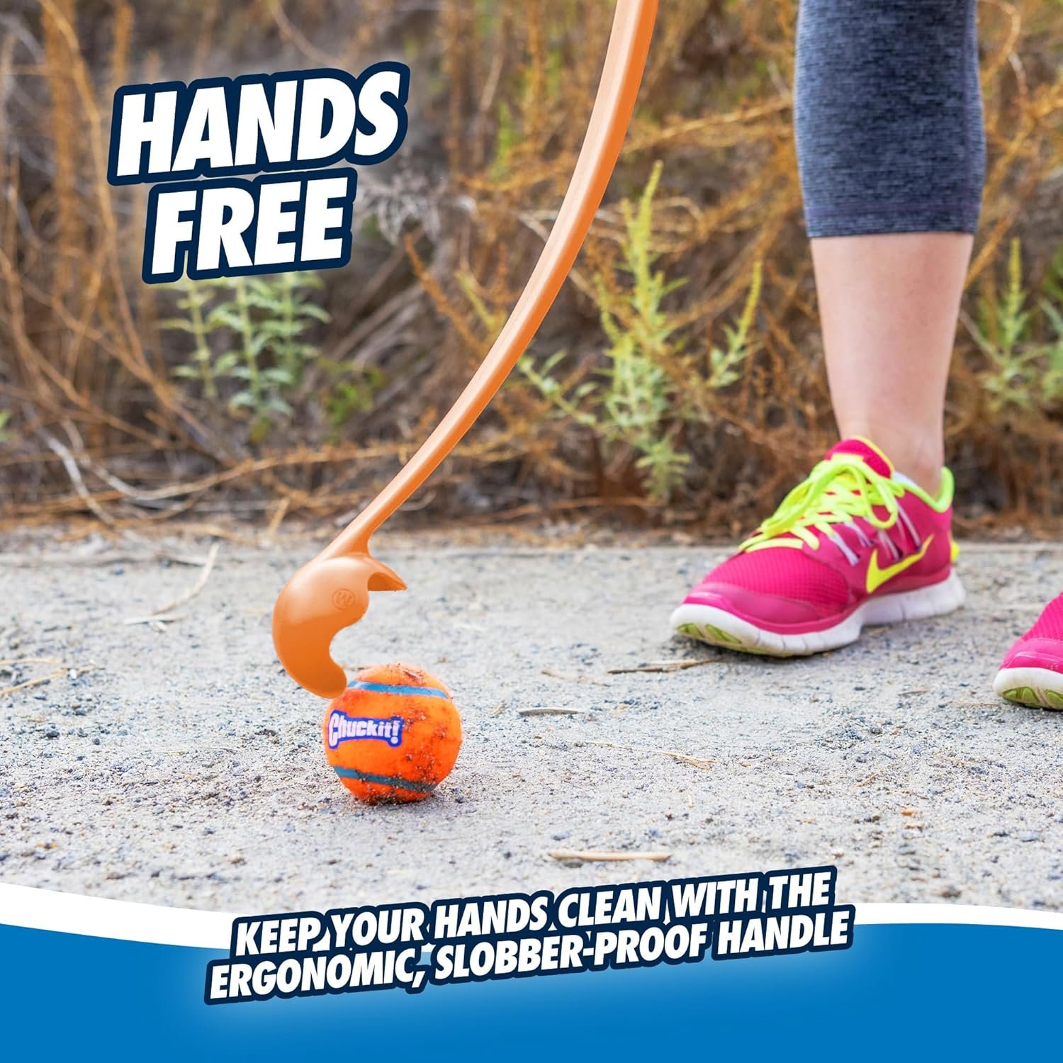 Chuckit! Sport 26L Dog Ball Launcher - Includes a 3-inch Diameter Large Ball for Dogs 60-100 Pounds - Manual Thrower for Dog Balls With a Slim Ergonomic Handle - 26-inch Length - Image 5