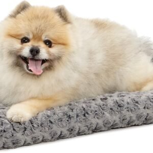 MidWest Homes for Pets XS QuietTime Deluxe Gray Ombré Swirl Plush Pet Bed, Machine Washable, Non-Skid Bottom, Soft Crate Mat for 22-inch Crates