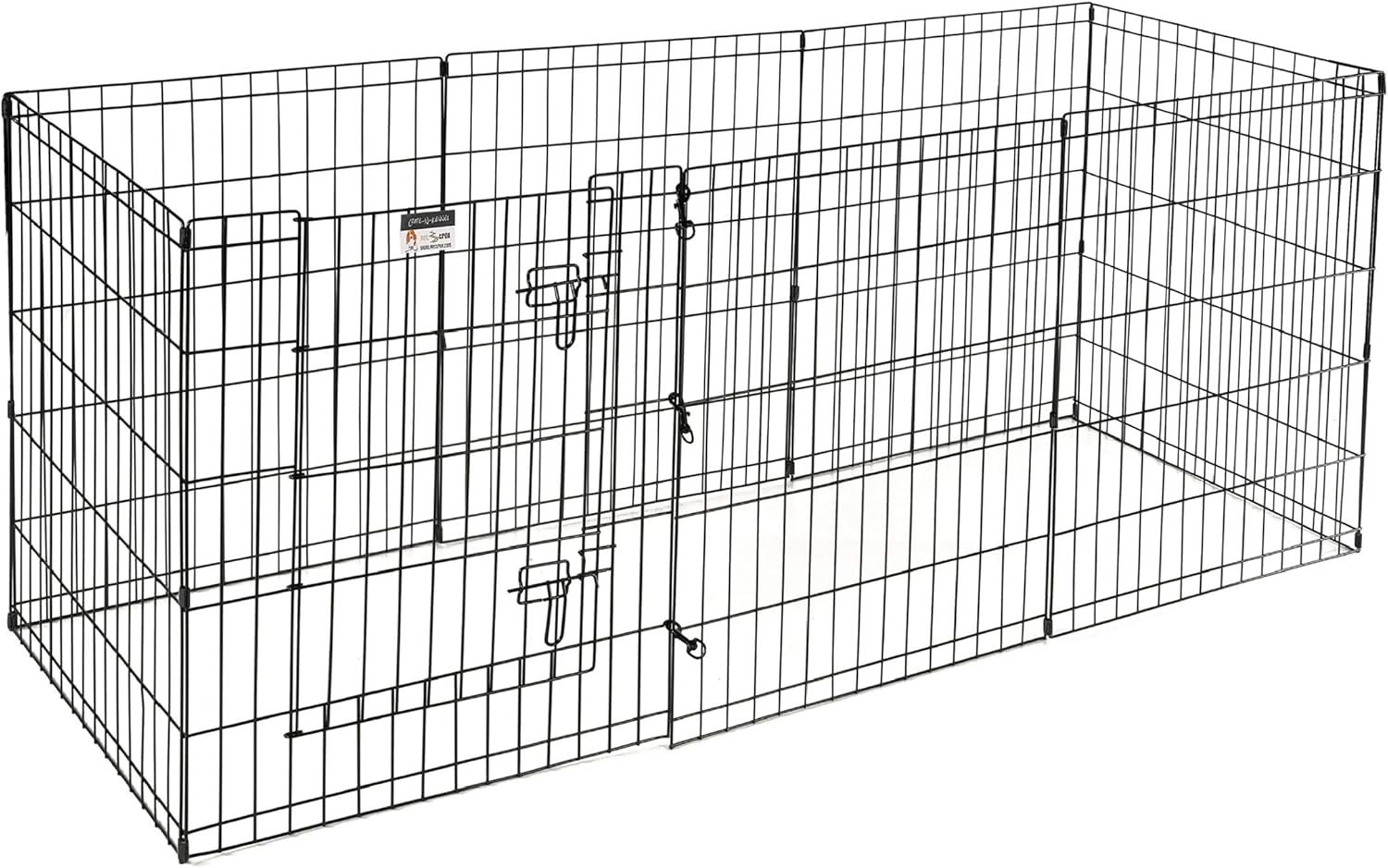 Dog Playpen - Foldable Metal Exercise Puppy Play Pen with 8 24x30in Panels - Indoor/Outdoor Pen with Door for Dogs, Cats or Small Animals by PETMAKER - Image 4