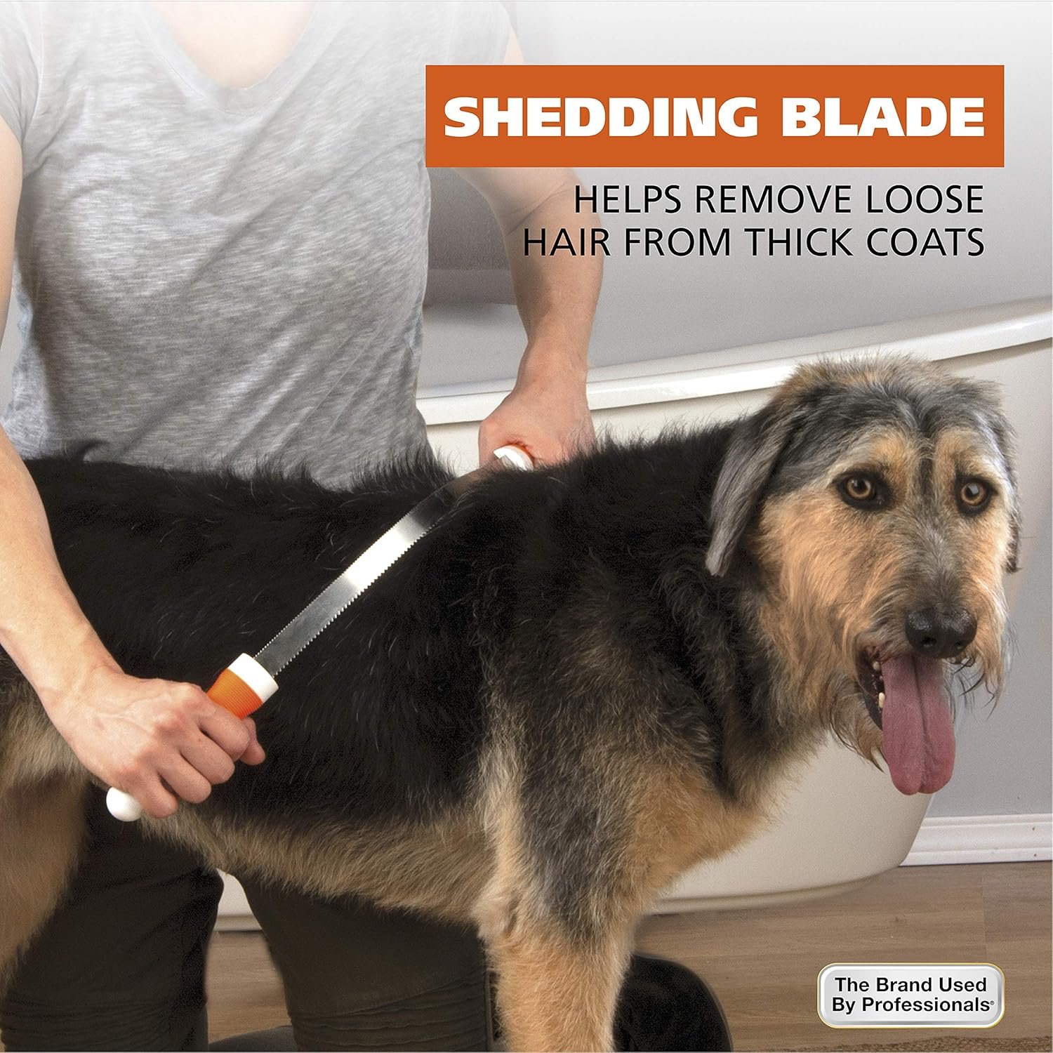 Wahl Double Sided Dog Shedding Blade with No-slip Grip - Coarse and Fine Teeth for Long, Short, & Double Coats - Model 858408 - Image 2