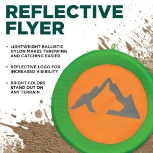 Alternative view of Playology Hound2O Dog Toys | Reflective Flyer Toy Frisbee for Dogs | Orange Outdoor Toy - Easy to Clean and Made from Non Toxic Materials