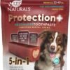 ARK NATURALS Protection Plus Brushless Toothpaste for Medium Breeds, 18 oz Bag, Dog Dental Chew with Toothpaste Center, Prevent Plaque & Tartar, Freshen Breath