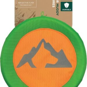 Playology Hound2O Dog Toys | Reflective Flyer Toy Frisbee for Dogs | Orange Outdoor Toy - Easy to Clean and Made from Non Toxic Materials