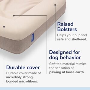 Alternative view of Casper Dog Bed, Plush Memory Foam, Small, Sand
