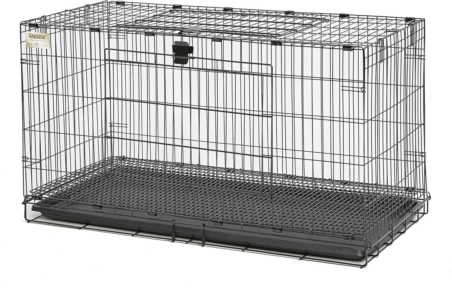 MidWest Homes for Pets Medium Wabbitat Rabbit Cage, Grid Mesh Floor, Removable Tray, Top & Front Door Access, Rust Resistant Finish, No Tools Required - Image 5