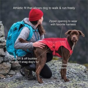 Alternative view of Kurgo North Country Dog Coat, Winter Jacket, Waterproof and Windproof Snow Coat, Reflective Fleece