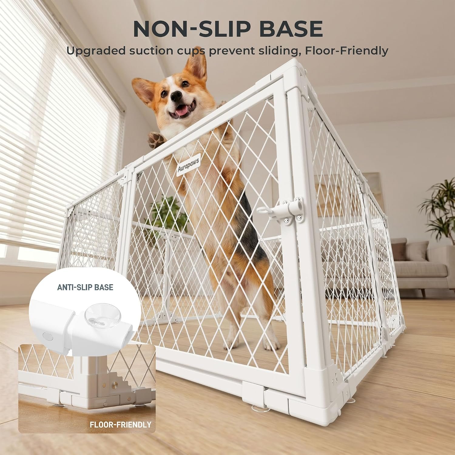Dog Playpen Indoor Metal Pen, 12 Panel, 24" H, White Puppy Playpen - Image 7