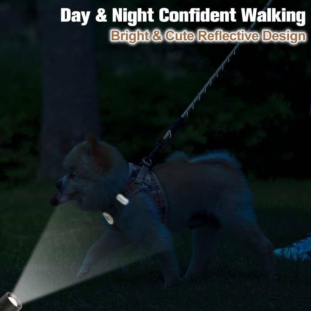 Small Dog Harness and Leash Set, No Pull Puppy Pet Vest- Beige, S - Image 7