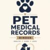 Pet Medical Records Binder: Complete Pet Health Record Book for Dogs & Cats | Vaccinations, Medications, Vet Visits, Wellness Tracking, Grooming, Travel & Emergency Information Organizer
