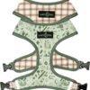 Lucy & Co. Reversible Dog Harness - Water-Repellent Neoprene, Dual-Print Design, Easy Swap Style, Adjustable Comfort Fit - Camp Out Reversible Harness - Medium