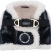 Puppia Winterstride Dog Harness Step-in Vest Warm Winter Harness Urban Design for Small Dog, Black, Medium