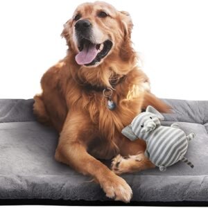 Dog Crate Pad Washable Dog Bed for Crate Large Cozy Mat 42-Inch Gray