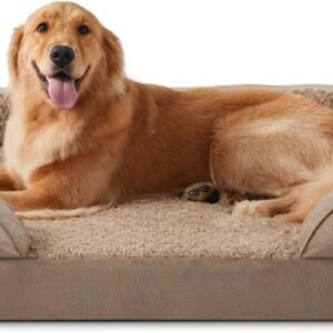 Orthopedic Dog Beds Large Sized, XL Washable Dog Sofa with Egg-Crate Foam, Waterproof Lining and Non-Skid Bottom