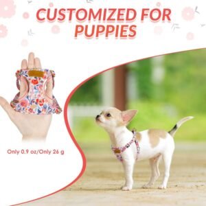 Alternative view of SlowTon No Pull Dog Harness with Leash for Small Medium Dogs, Flower XXS