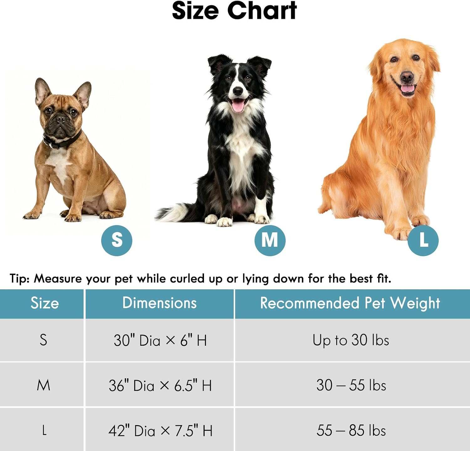 ClevaHome Orthopedic Dog Bed for Large Medium Dogs, 42in Ice Blue - Image 9