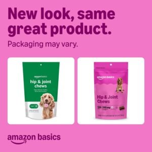 Alternative view of Amazon Basics Dog Hip & Joint Daily Supplement Chews with Glucosamine, MSM, and Vitamin C, Duck Flavored, 120 Count, Packaging May Vary