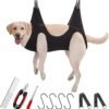 Pet Dog Grooming Hammock Harness for Cats & Dogs, Dog Sling for Grooming, Dog Hammock Restraint Bag with Nail Clippers/Trimmer, Nail File, Pet Comb,Ear/Eye Care