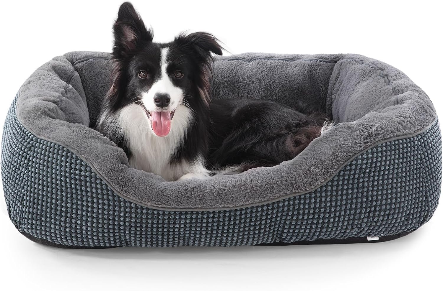 Dog Bed Medium Size, Orthopedic Warming Soft Calming Sleeping Puppy Bed Durable Pet Bed with Anti-Slip Bottom M(30"x24"x9")