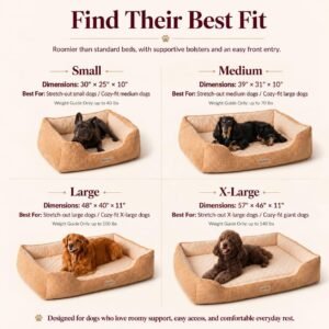 Alternative view of Cooling Orthopedic Dog Bed for Medium Dogs, Memory Foam, Washable Cover