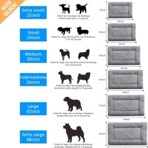 Alternative view of Dog Crate Pad Washable Dog Bed for Crate Large Cozy Mat 42-Inch Gray